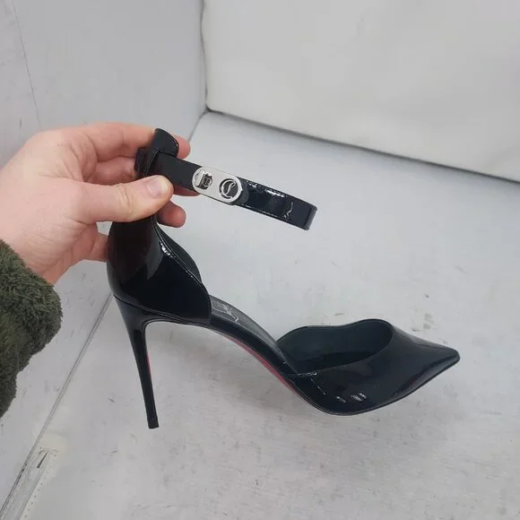 CHRISTIAN LOUBOUTIN Lock Patent Ankle Strap Pump - Picture 3 of 11
